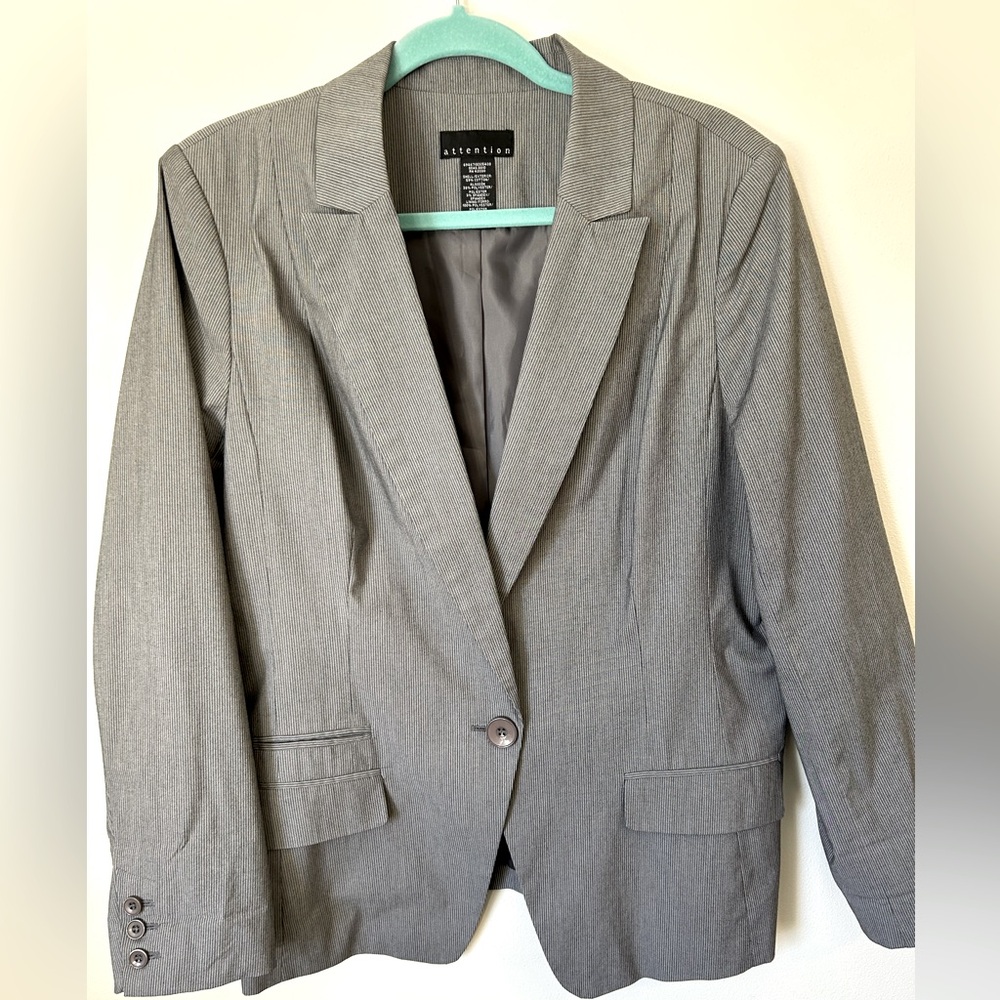 Gray Women’s Blazer by Essentials size 16